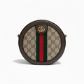 【#268】Pre-owned Gucci Ophidia Round Mini Bag GG Supreme Canvas with Leather Trim