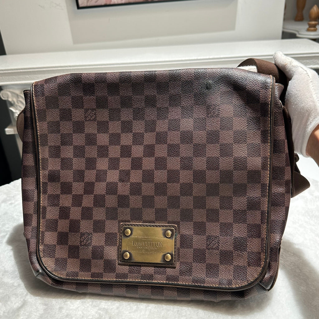 【#240】Pre-owned Louis Vuitton Brooklyn MM Bag Damier Ebene Canvas