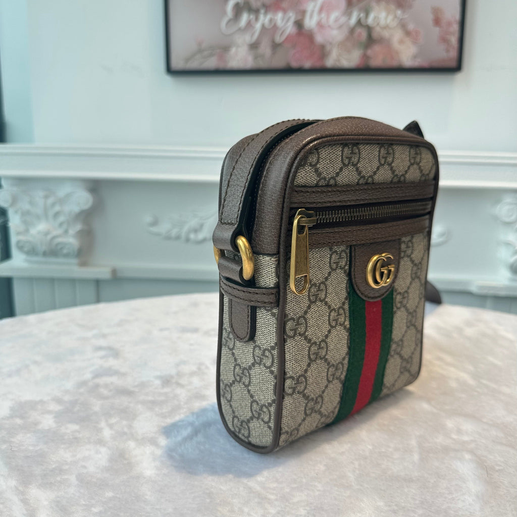 【#242】Pre-owned Gucci Ophidia Small Crossbody Bag GG Supreme Canvas