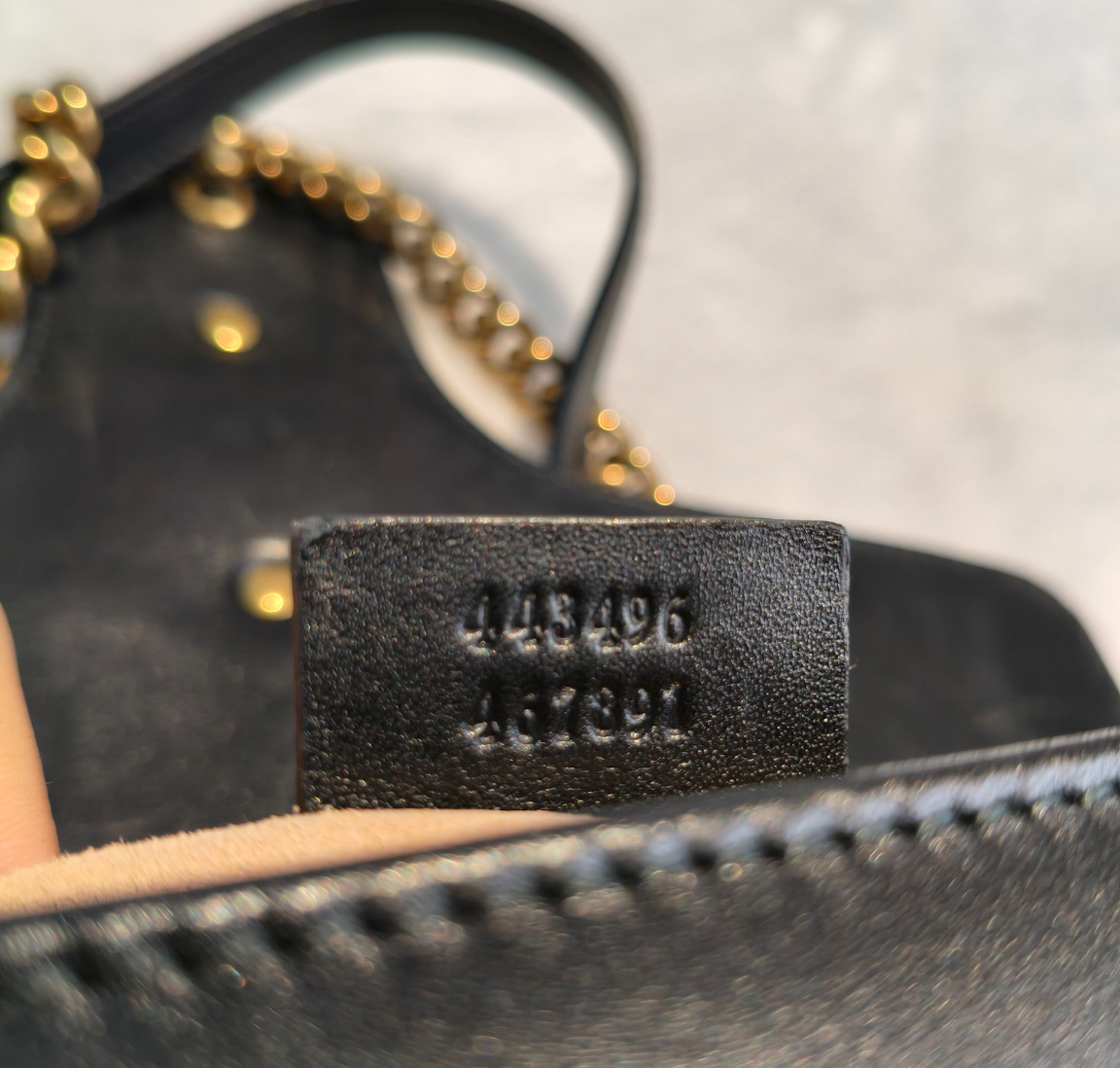 【#179】Pre-owned Gucci GG Marmont 31 Bag Black Matelassé Leather