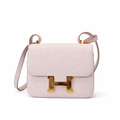 【#267】Pre-owned Hermès Constance 18 Bag Rose Pâle Chevre Mysore Leather with Gold-Tone Hardware