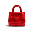 【#272】Pre-owned Versace La Medusa Mini Tote Bag Red Patent Leather