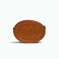 【#253】Pre-owned Celine Oval Cuir Triomphe Bag Tan Smooth Calfskin Leather