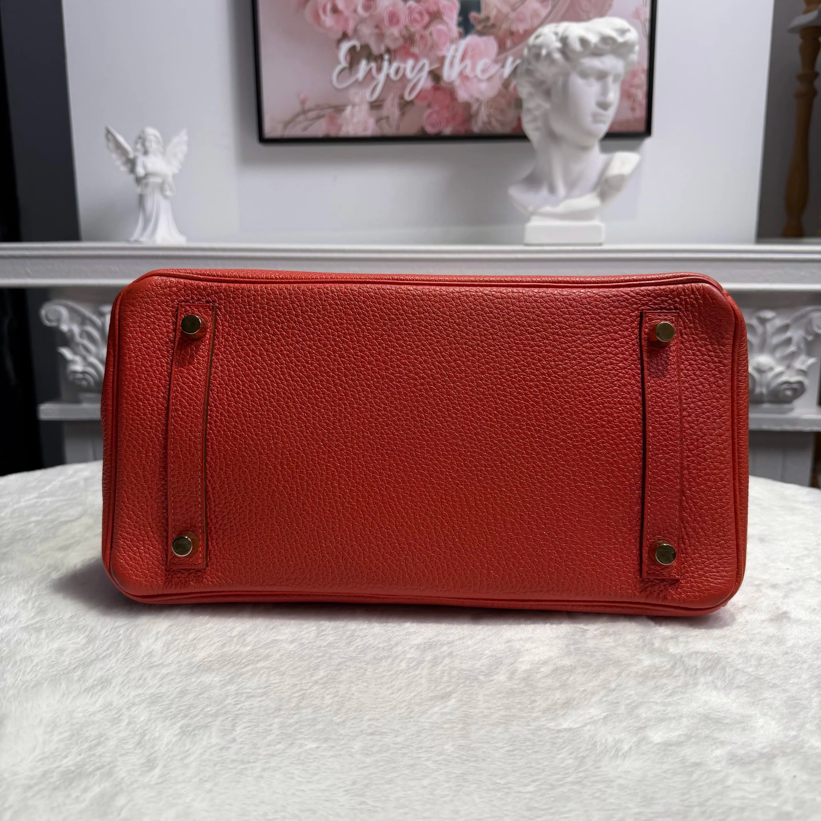 【#013】Pre-owned Hermès Birkin 30 Red(2R) Togo Leather R stamp Handbag HZ260202014