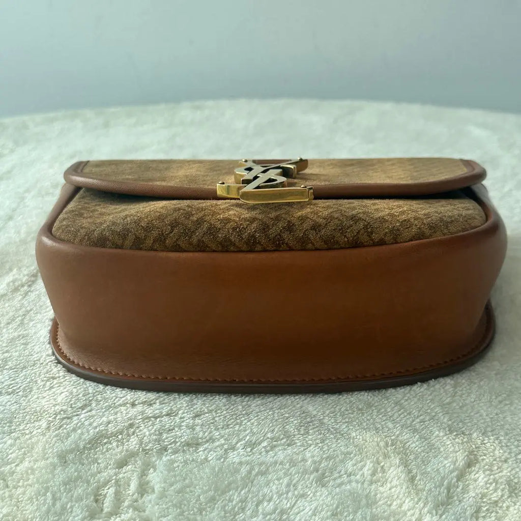 【#120】Pre-owned YSL KAIA Small Yellow Calfskin Crossbody Bag HZ2512030&&