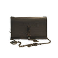 【#118】Pre-owned  YSL Kate Medium Grey Calfskin Crossbody Bag HZ2601190&&