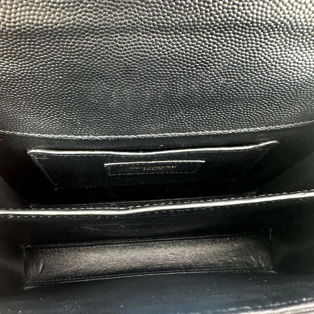 【#119】Pre-owned YSL Cassandra Mini Black Caviar Handbag HZ2512040&&