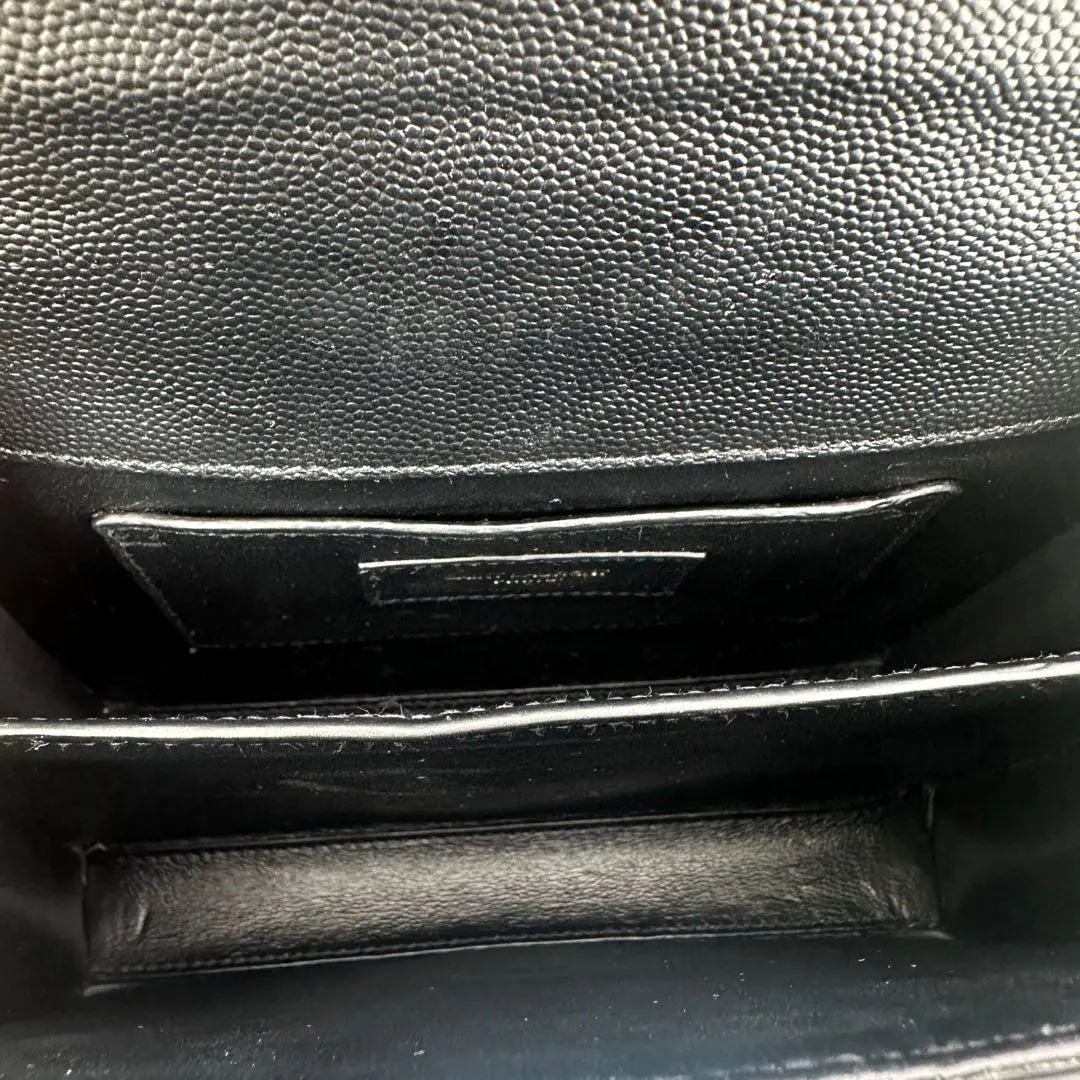 【#119】Pre-owned YSL Cassandra Mini Black Caviar Handbag HZ2512040&&