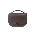 【#030】Pre-owned Chanel Medium Classic Flap Dusty Taupe Caviar Leather Shoulder Bag HZ250929018