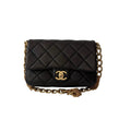 【#039】Pre-owned Chanel Mini Classic Flap Black Lambskin Shoulder Bag HZ2507150MC
