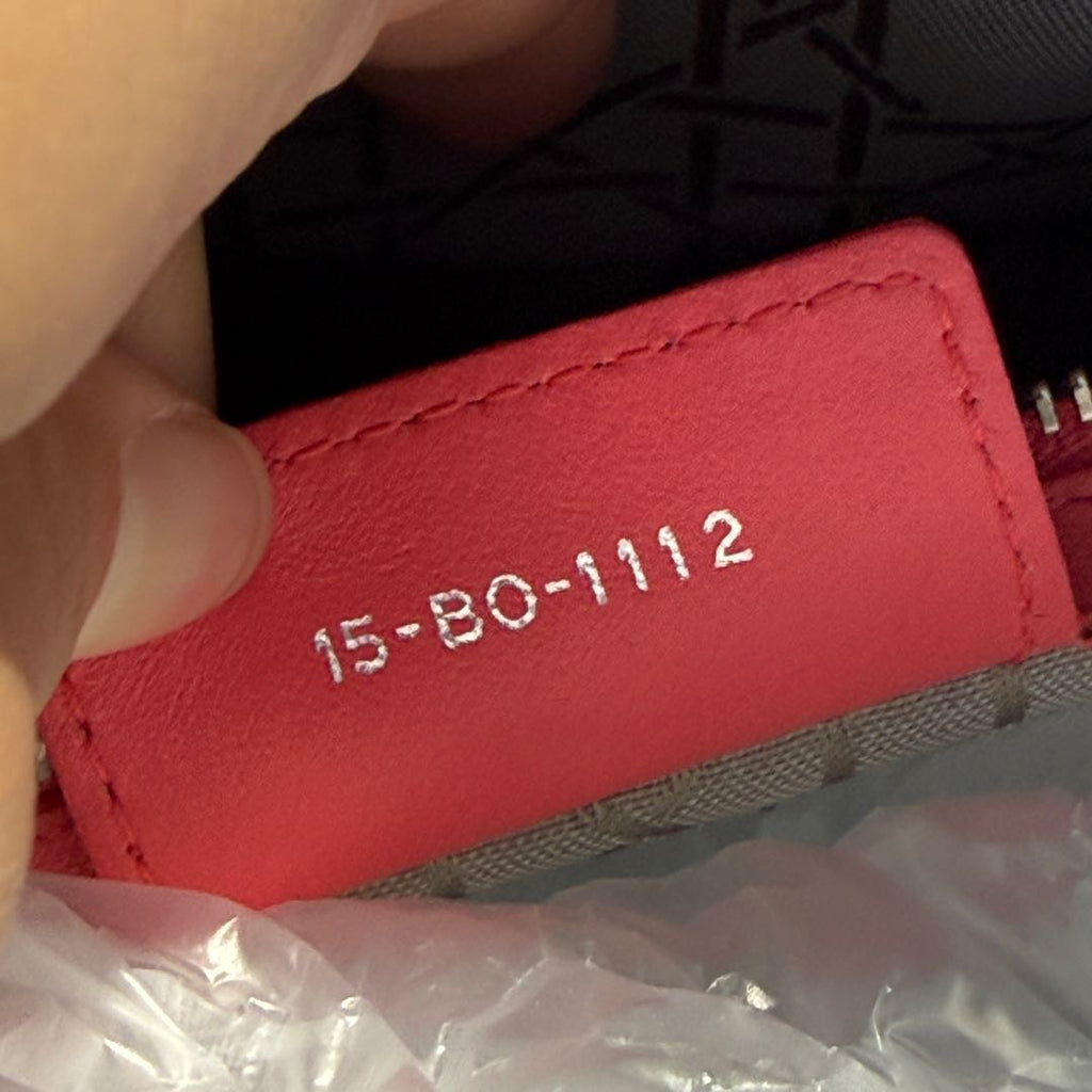 【#150】Pre-owned Dior Lady Dior Large Cherry Red Cannage Lambskin Silver Hardware Shoulder Bag HZ251106012