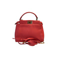 【#117】Pre-owned FENDI Peekaboo Iconic Mini Red Lambskin Leather Handbag&Shoulderbag HZ2601310&&