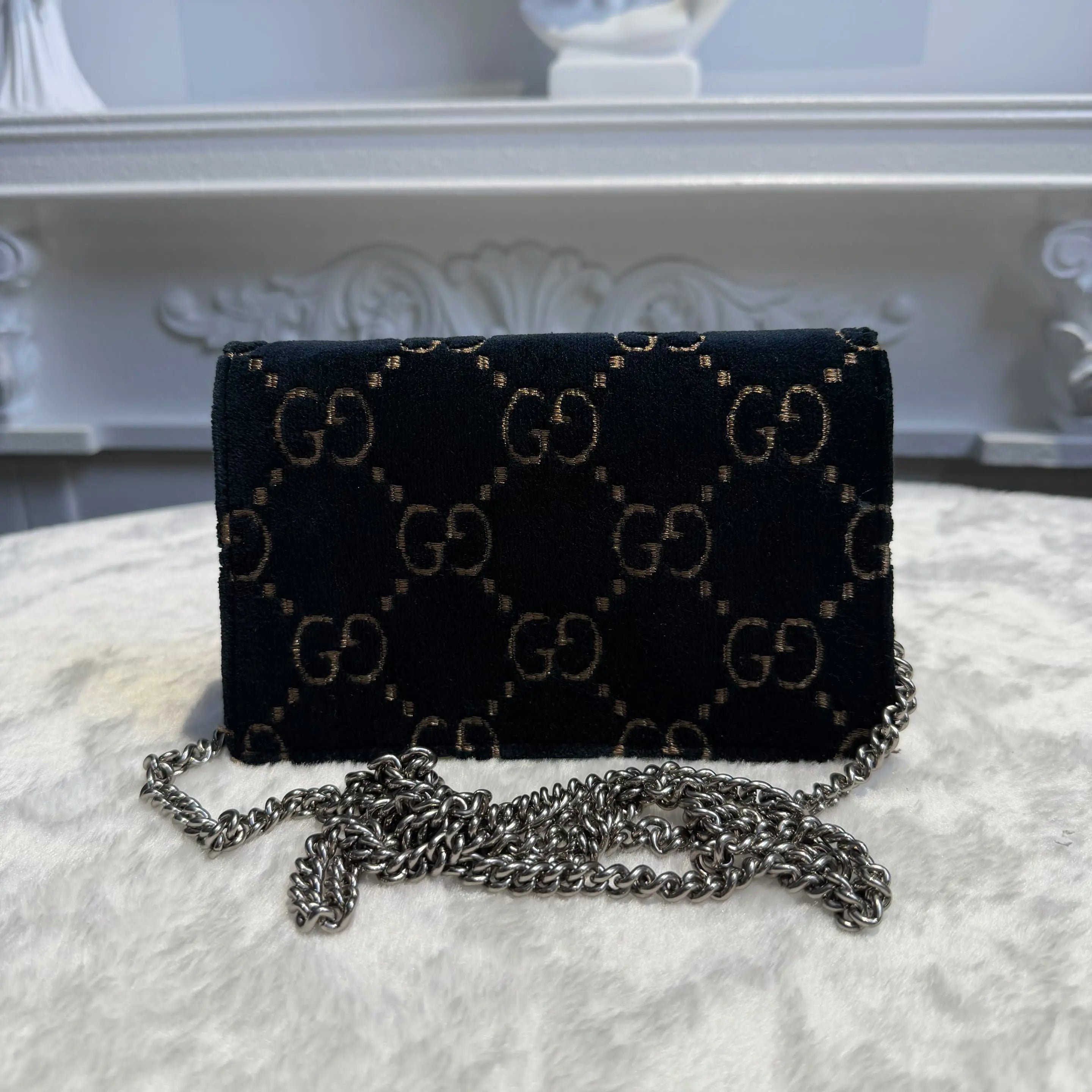 【#177】Pre-owned Gucci Dionysus Small Deep Blue Velvet Cross body bag HZ2602280&&