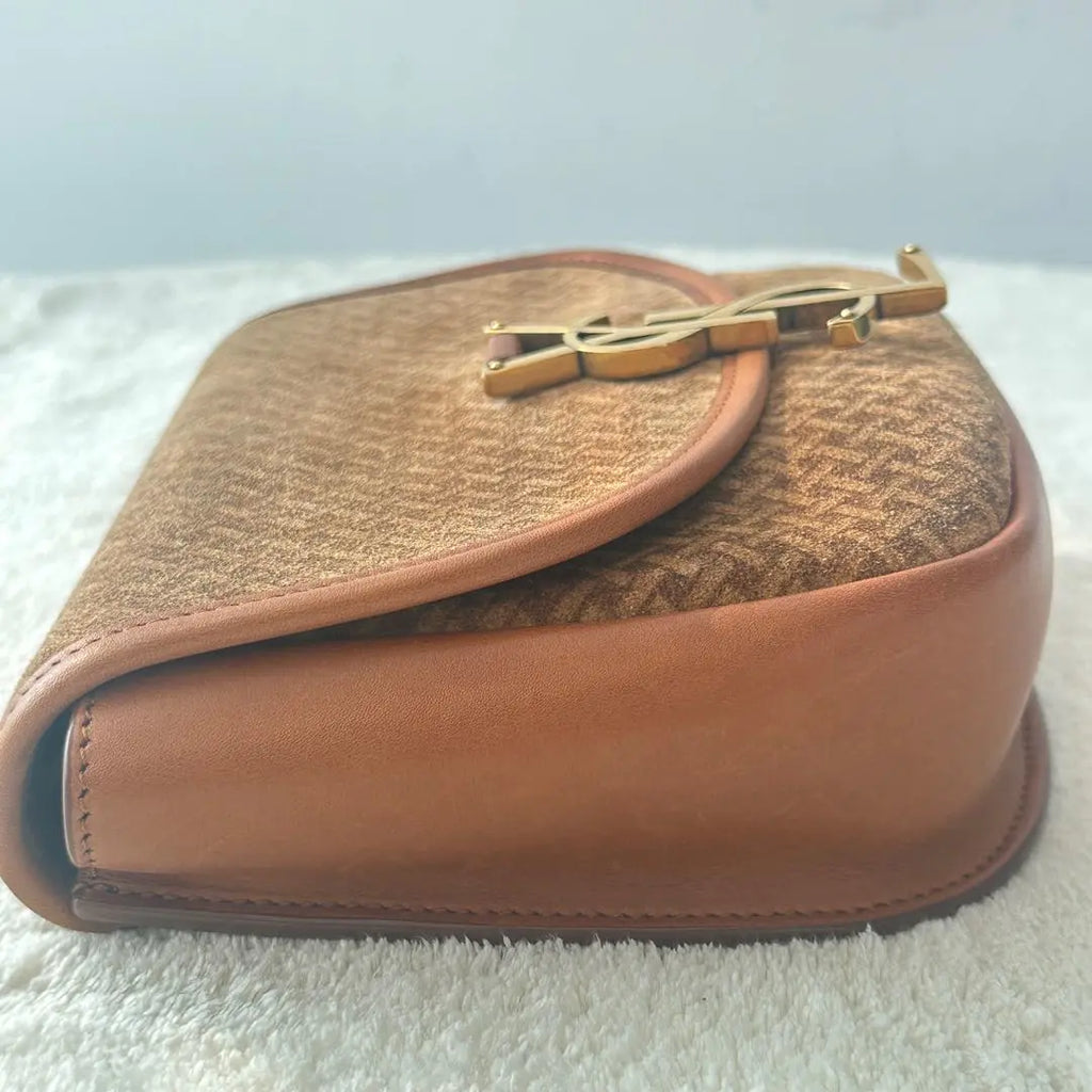 【#120】Pre-owned YSL KAIA Small Yellow Calfskin Crossbody Bag HZ2512030&&