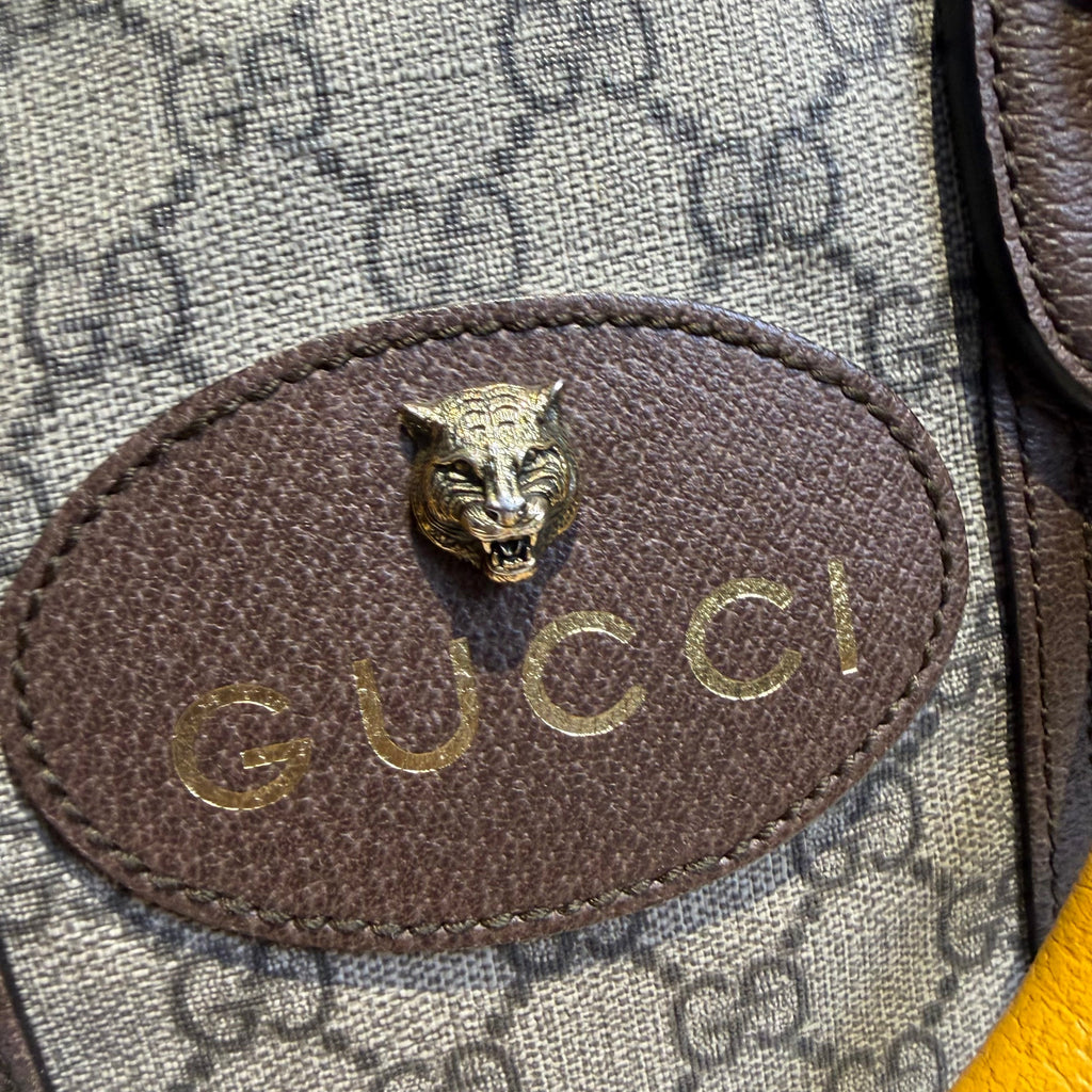 【#196】Pre-owned GUCCI Savoy Large 54cm GG Supreme Canvas with Leather Trim Duffle Bag