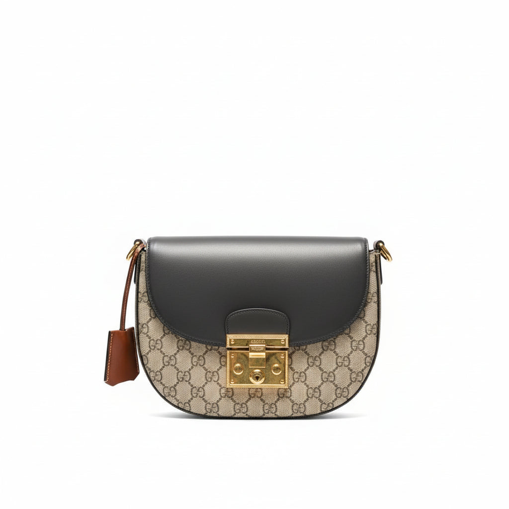 【#200】Pre-owned GUCCI Tote Bag 50cm Ebony and Black Coated Canvas Tote Bag