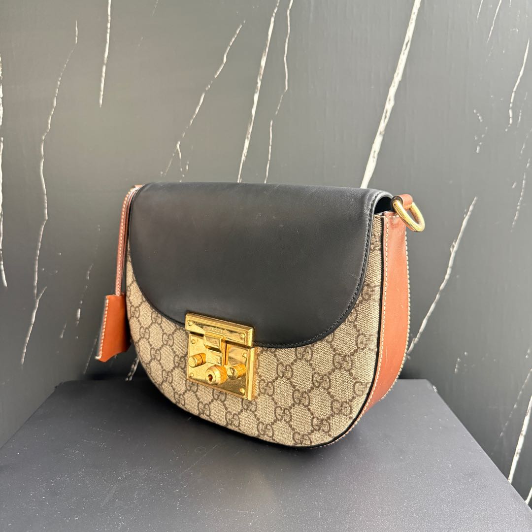 【#200】Pre-owned GUCCI Tote Bag 50cm Ebony and Black Coated Canvas Tote Bag