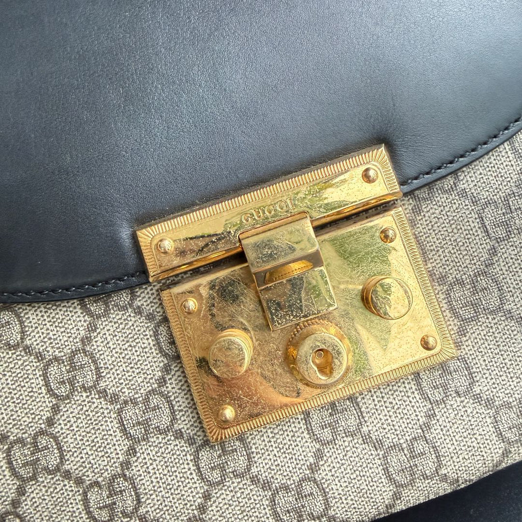 【#200】Pre-owned GUCCI Tote Bag 50cm Ebony and Black Coated Canvas Tote Bag