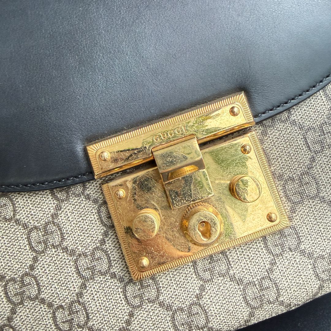 【#200】Pre-owned GUCCI Tote Bag 50cm Ebony and Black Coated Canvas Tote Bag