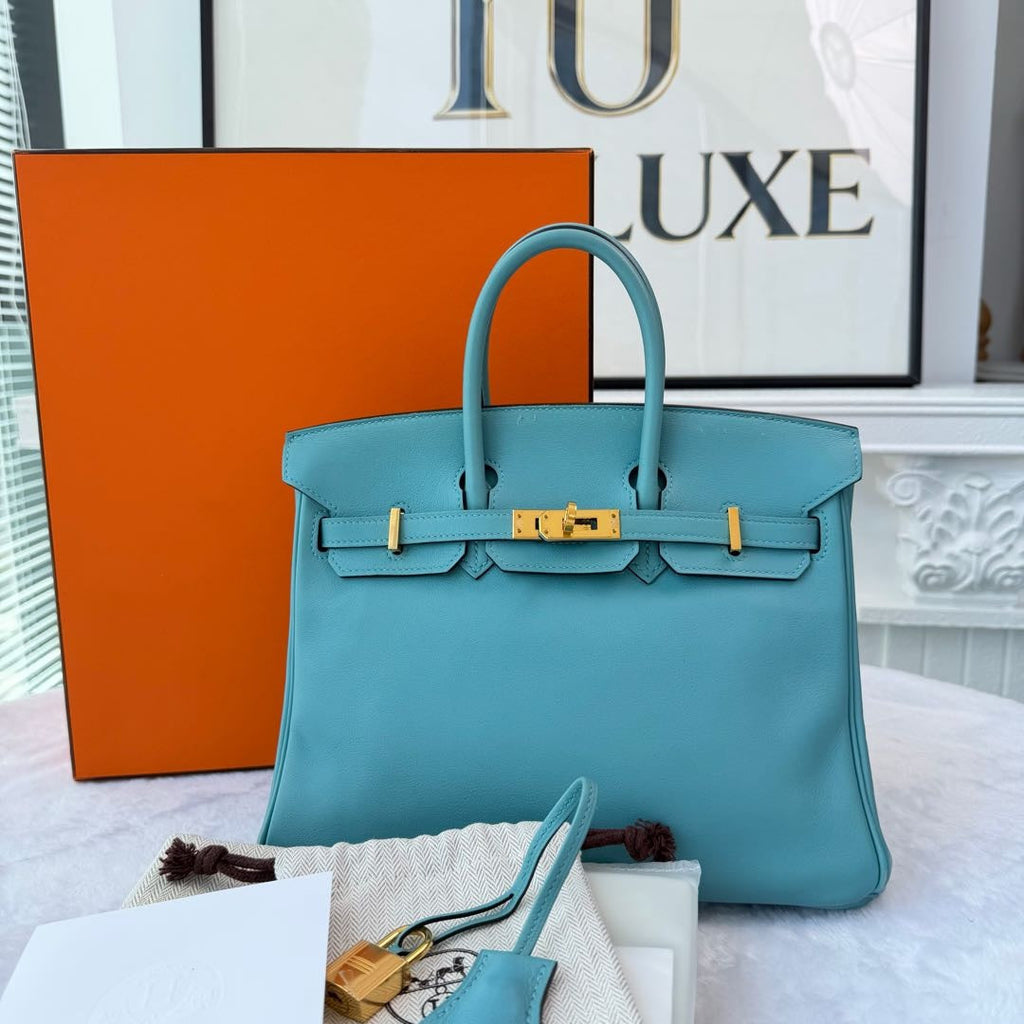 【#207】Pre-owned Hermès Birkin 30 Bag Bleu Atoll Swift Leather