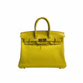 【#292】Pre-owned Hermès Birkin 25 Bag Swift Leather in Lime Yellow with Gold-Tone Hardware