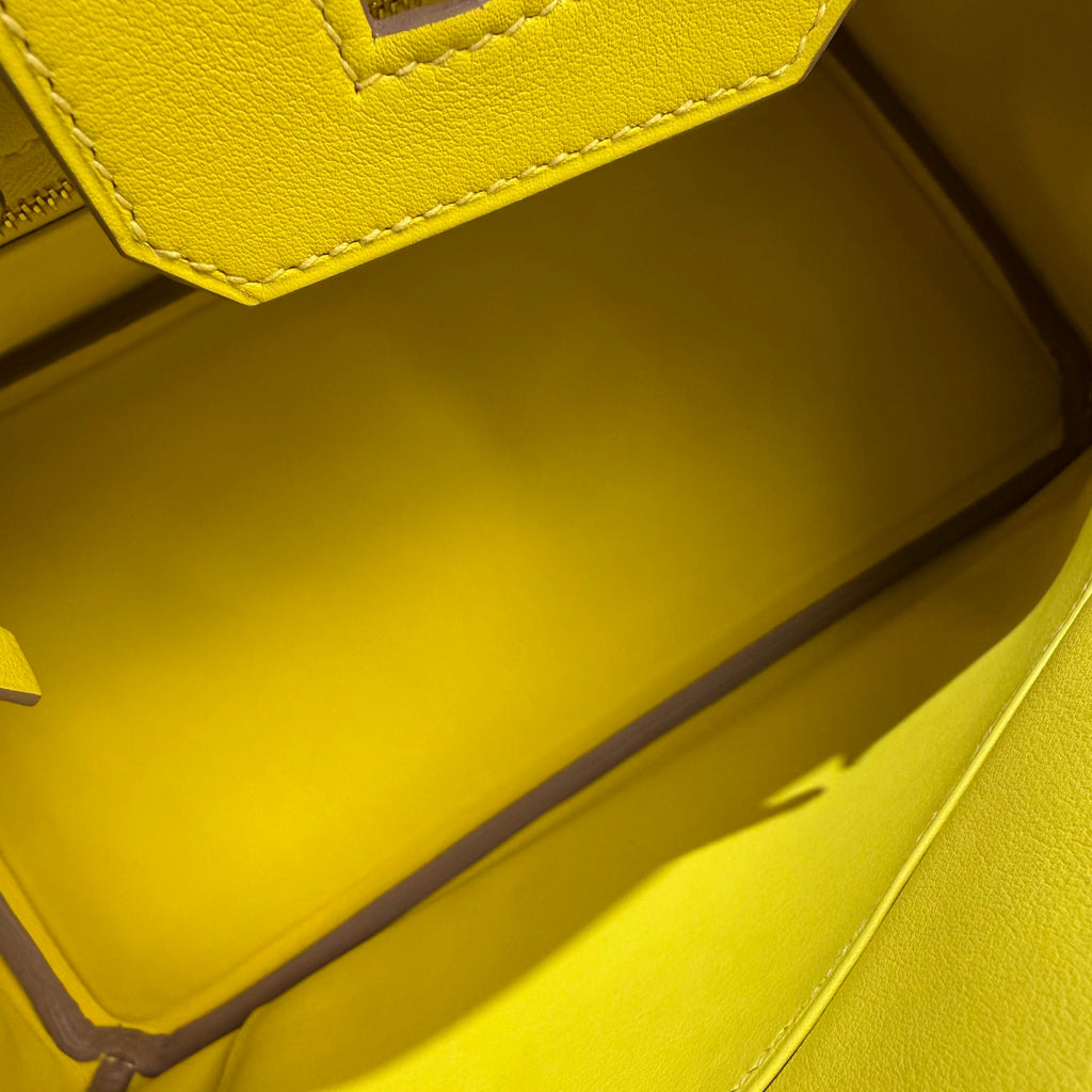 【#292】Pre-owned Hermès Birkin 25 Bag Swift Leather in Lime Yellow with Gold-Tone Hardware