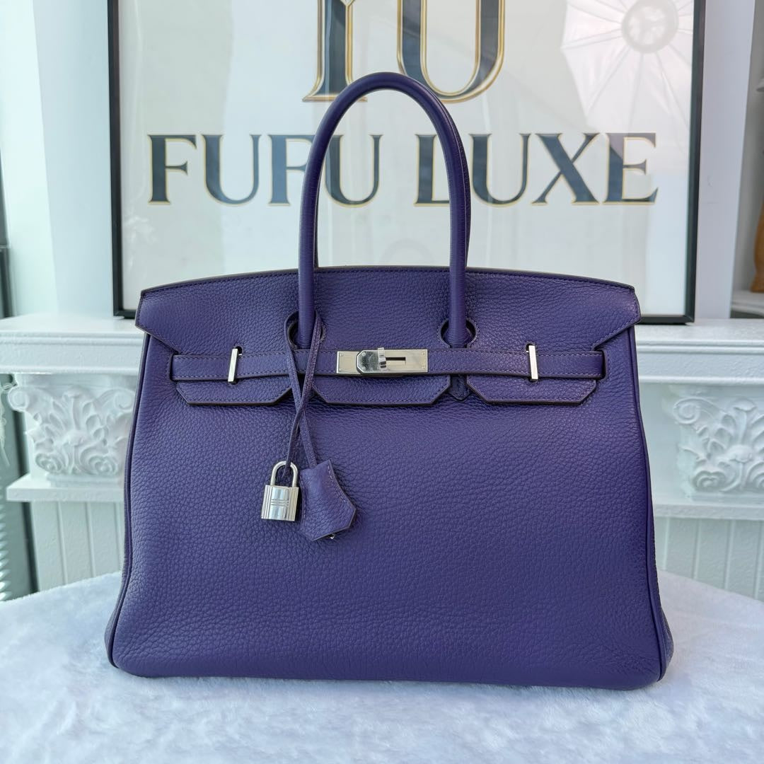 【#208】Pre-owned Hermès Birkin 35 Bag Ultraviolet Togo Leather