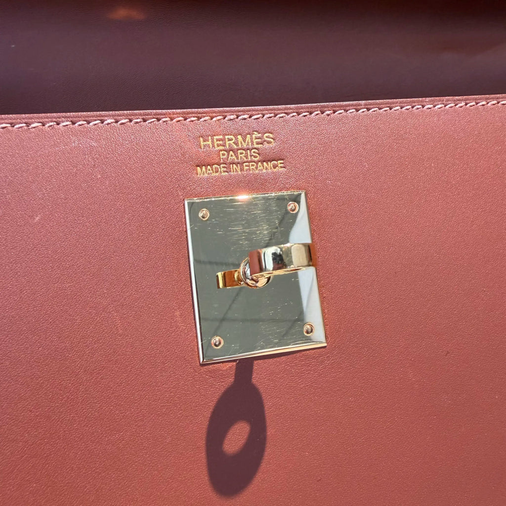 【#012】Pre-owned Hermès Kelly 35 GoldBrown(37) Epsom Leather Q Stamp Handbag HZ260120013