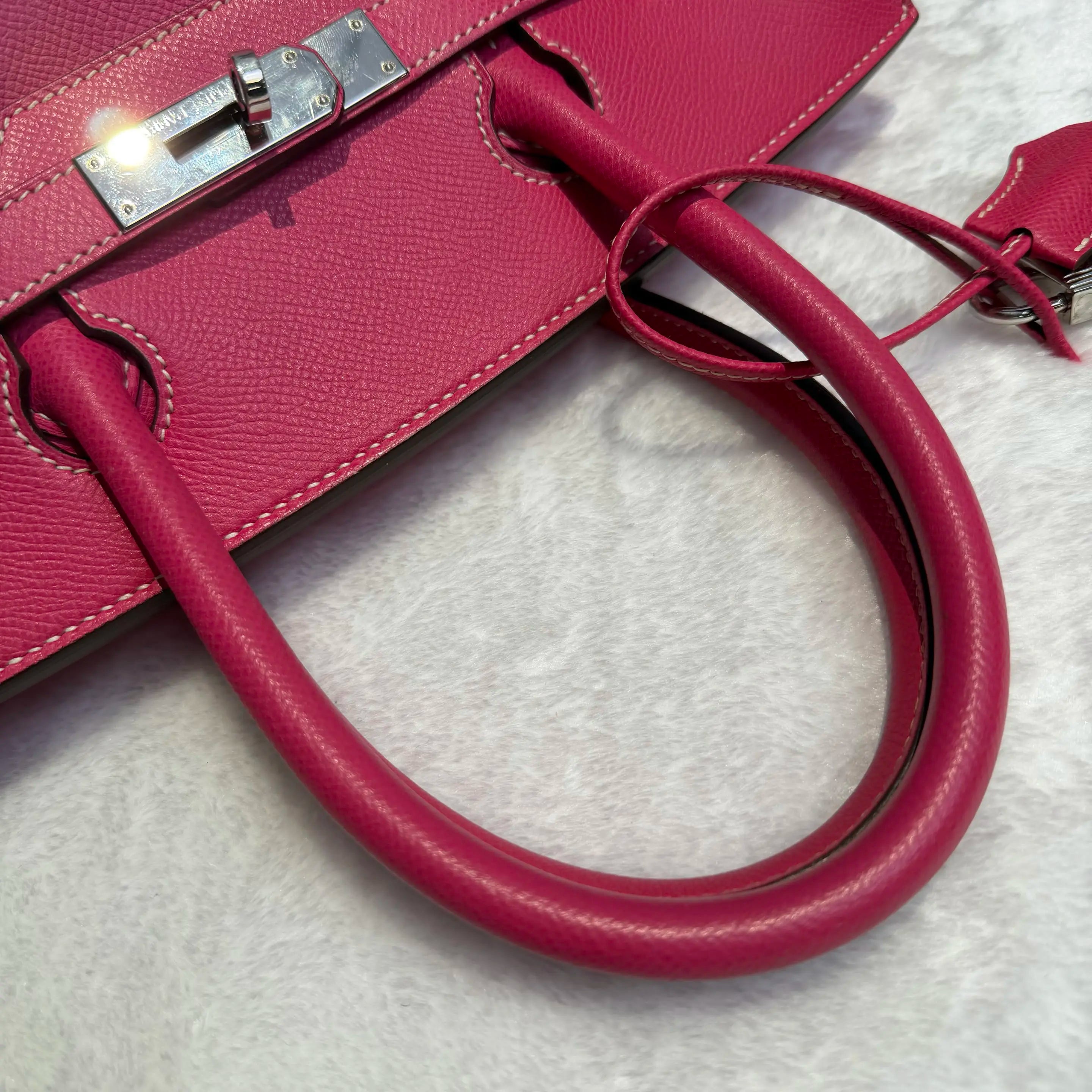 【#016】Pre-owned Hermès Birkin 30 Rose Epsom Leather Handbag HZ260210011