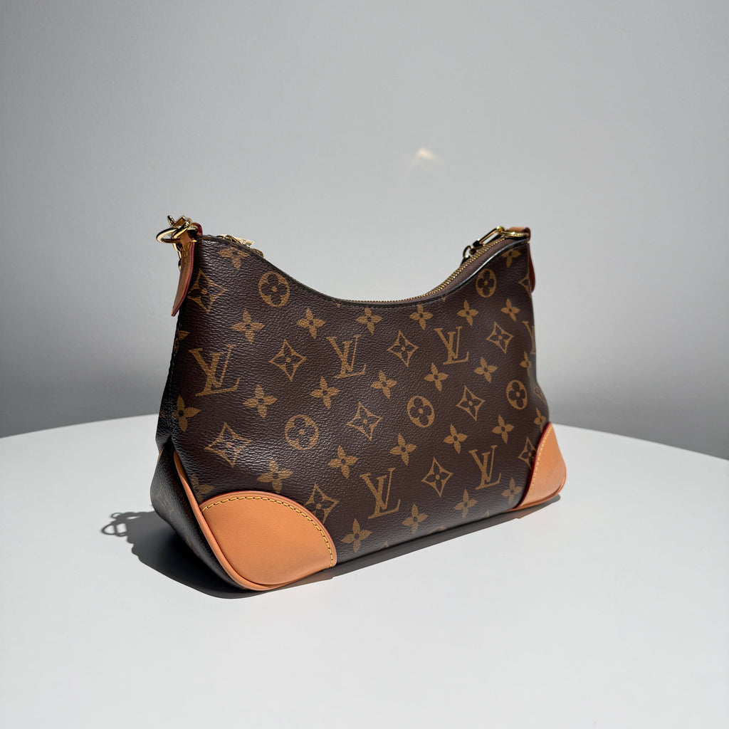 【#074】Pre-owned Louis Vuitton Boulogne Monogram Canvas Natural Leather Hobo BagHZ251103