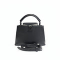 【#064】Pre-owned Louis Vuitton Capucines MM Black Noir Taurillon Leather Top Handle Bag