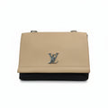 【#062】Pre-owned Louis Vuitton Lockme II Beige & Black Calfskin Leather Crossbody Bag