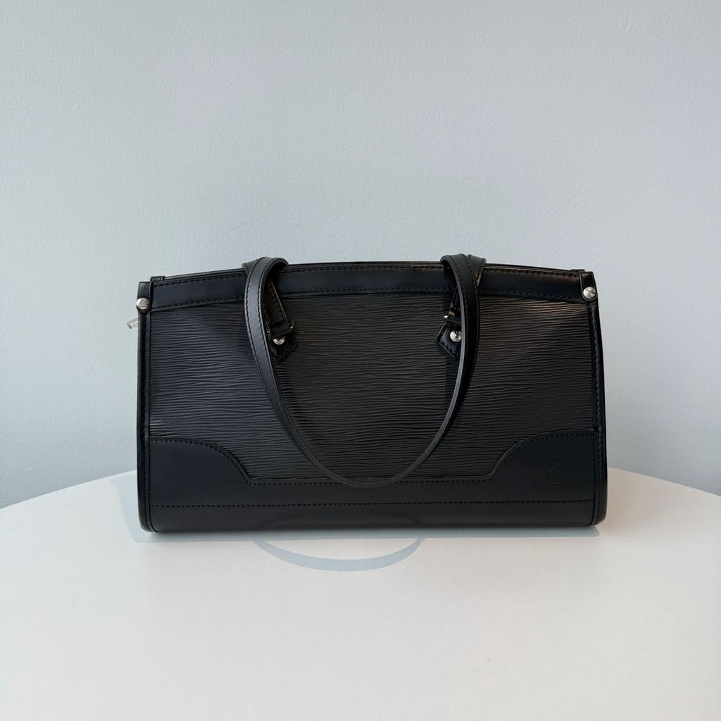 【#077】Pre-owned Louis Vuitton Madeleine PM Black Epi Leather Tote BagHZ2511010&&