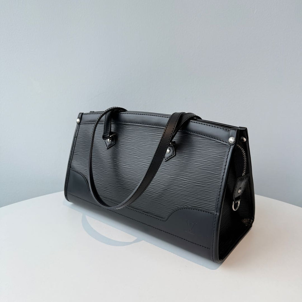 【#077】Pre-owned Louis Vuitton Madeleine PM Black Epi Leather Tote BagHZ2511010&&
