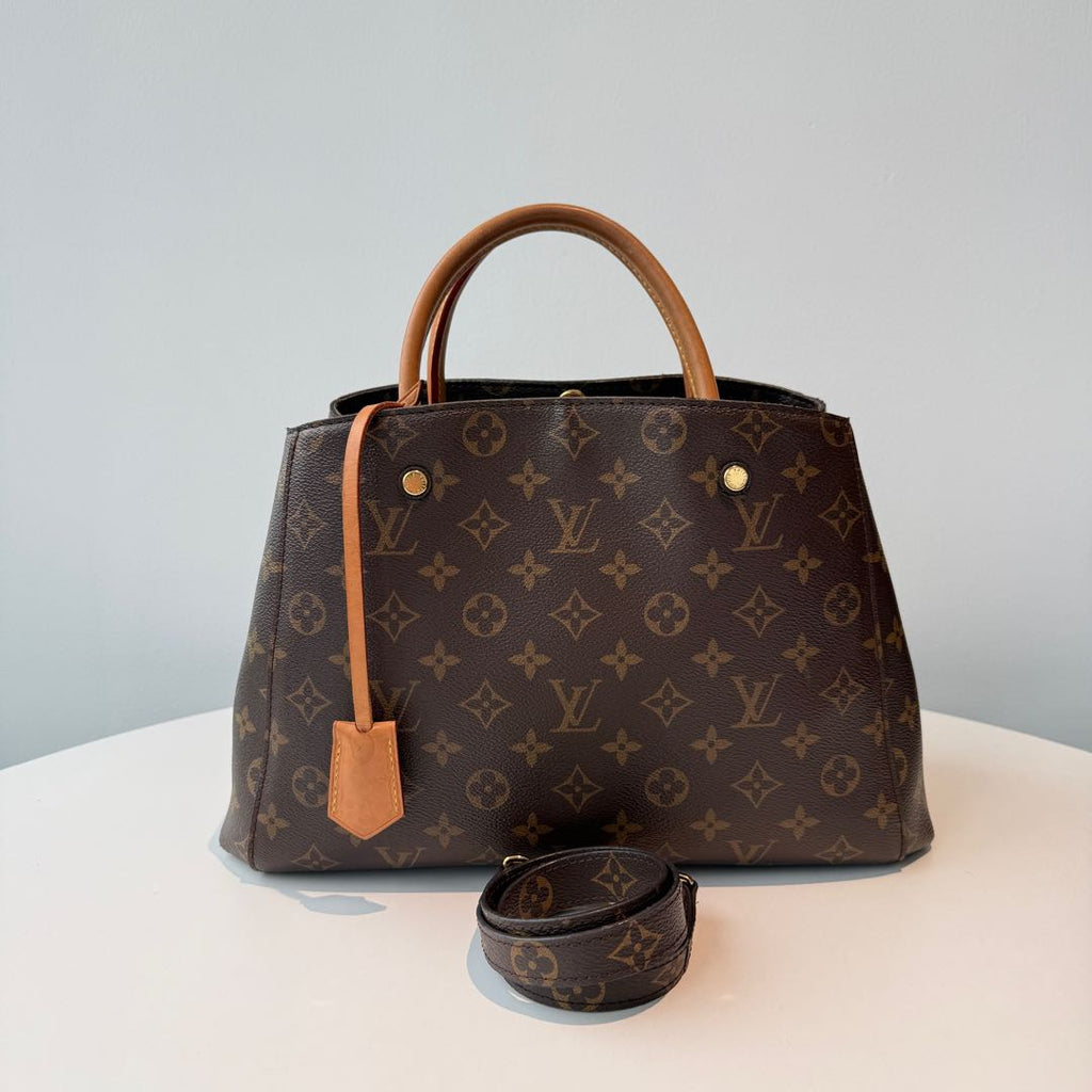 【#092】Pre-owned Louis Vuitton Montaigne MM Monogram Canvas Tote BagHZ2509280&&