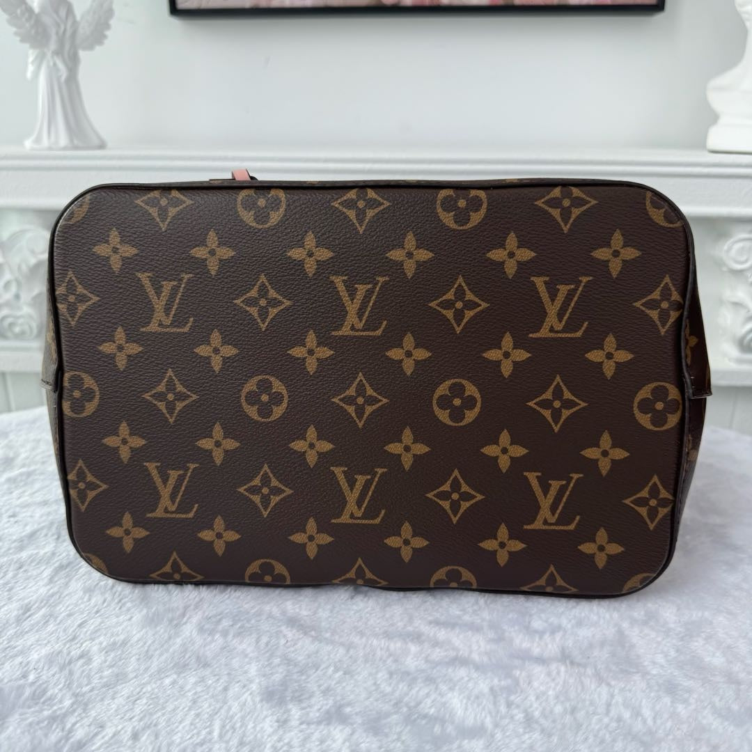#042】Pre-owned Louis Vuitton Néonoé MM Monogram Canvas Rose Poudre Leather Bucket Bag