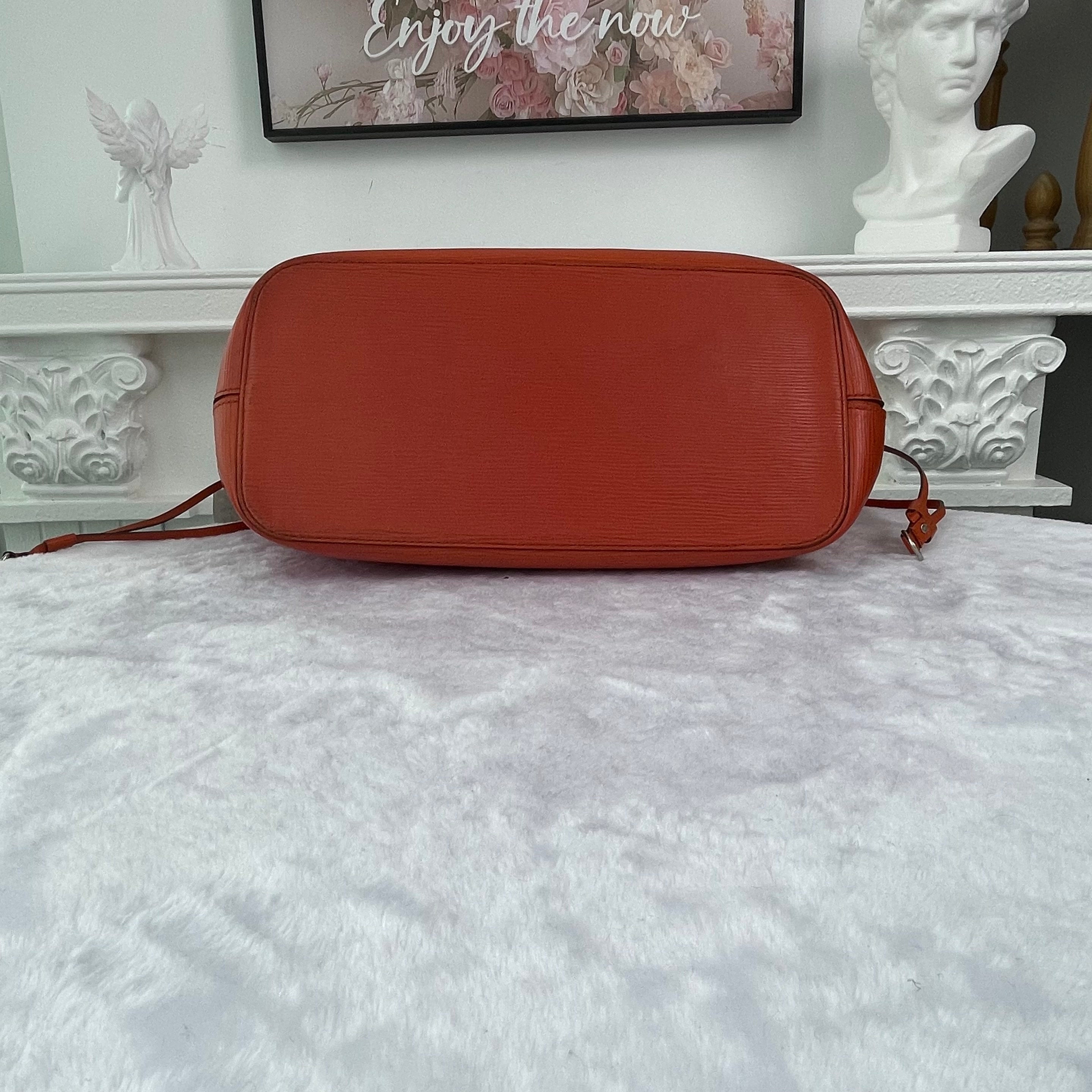 【#038】Pre-owned Louis Vuitton Neverfull MM Orange Epi Leather Tote Bag with PouchHZ2603060&&