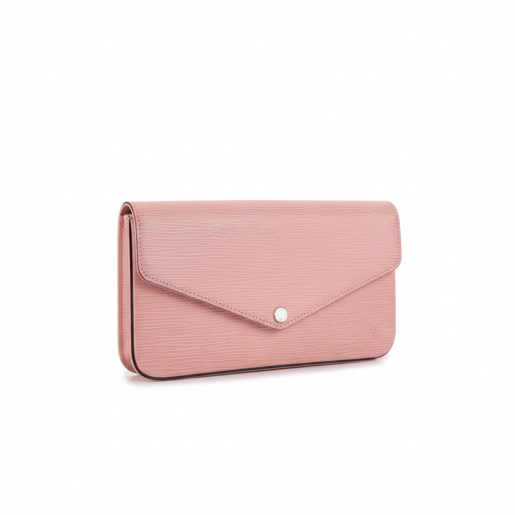 【#056】Pre-owned Louis Vuitton Sarah Wallet On Chain Rose Ballerine Epi Leather Crossbody BagHZ2602060&&