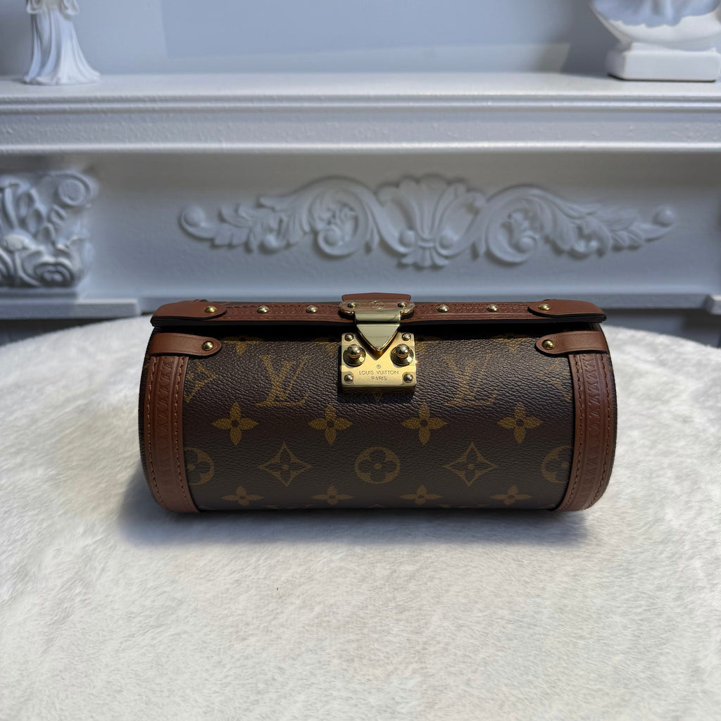 【#058】Pre-owned Louis Vuitton Papillon Trunk Monogram Canvas Cylindrical Crossbody BagHZ2601310&&