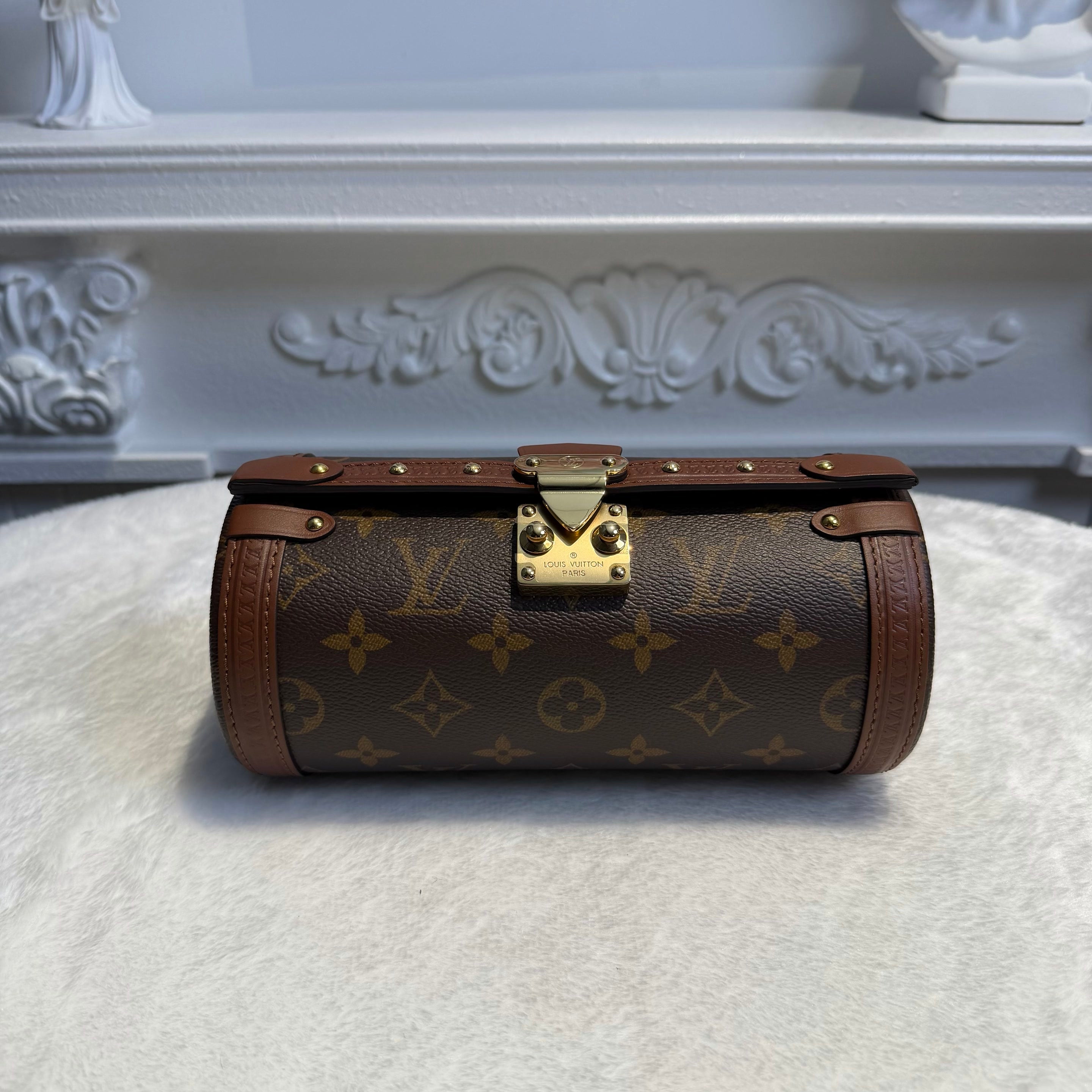 【#058】Pre-owned Louis Vuitton Papillon Trunk Monogram Canvas Cylindrical Crossbody BagHZ2601310&&