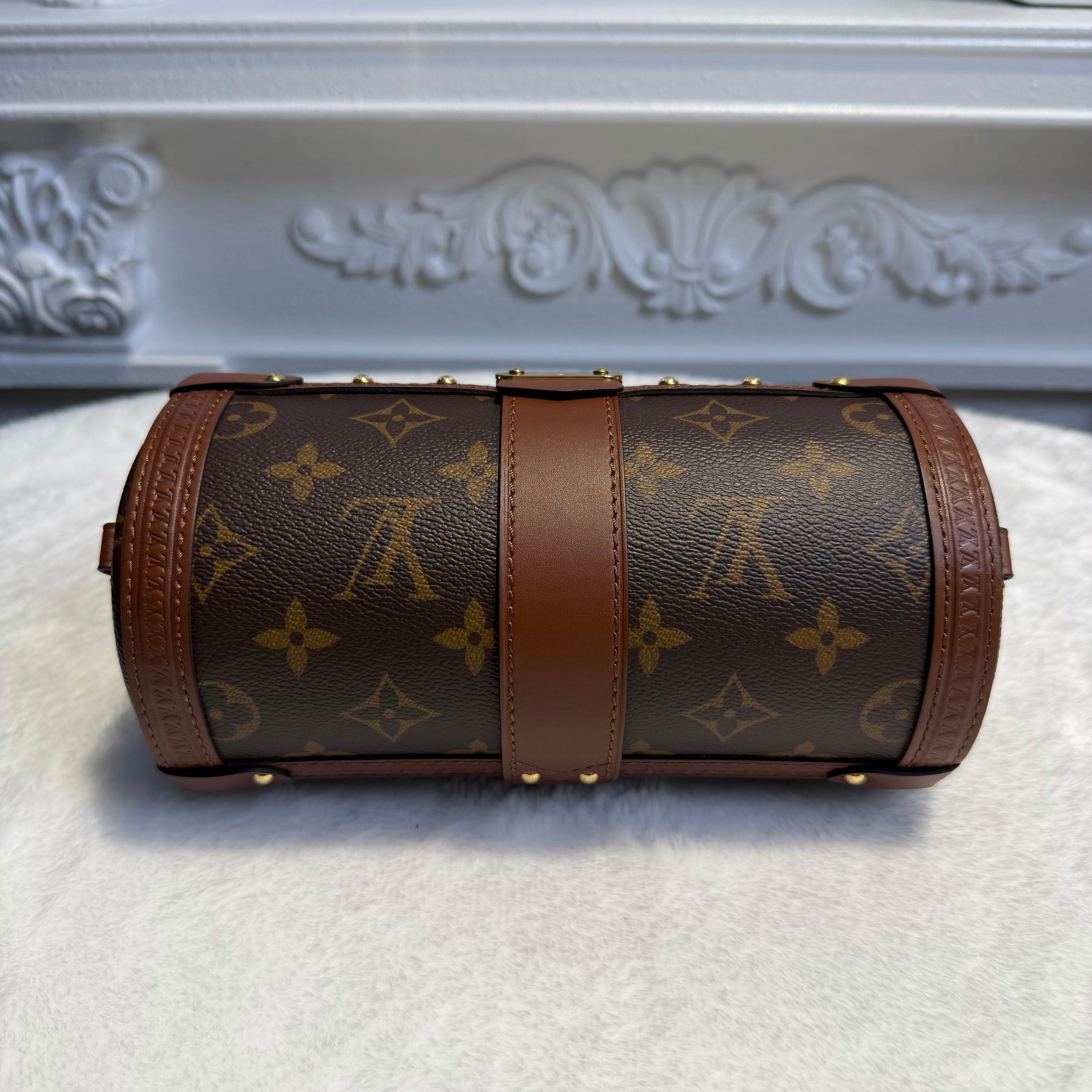 【#058】Pre-owned Louis Vuitton Papillon Trunk Monogram Canvas Cylindrical Crossbody BagHZ2601310&&