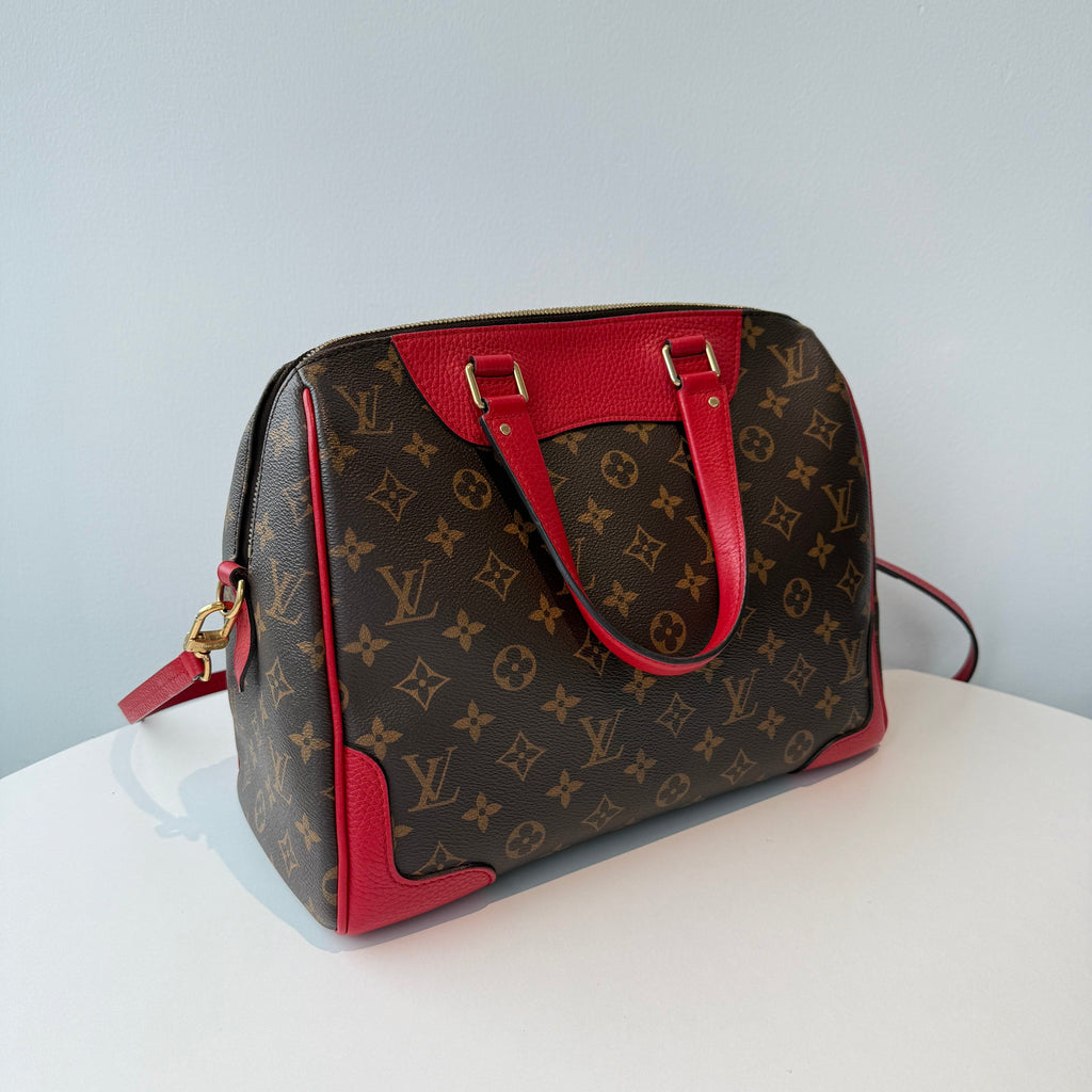 【#080】Pre-owned Louis Vuitton Retiro PM Monogram Canvas Red Leather Bag