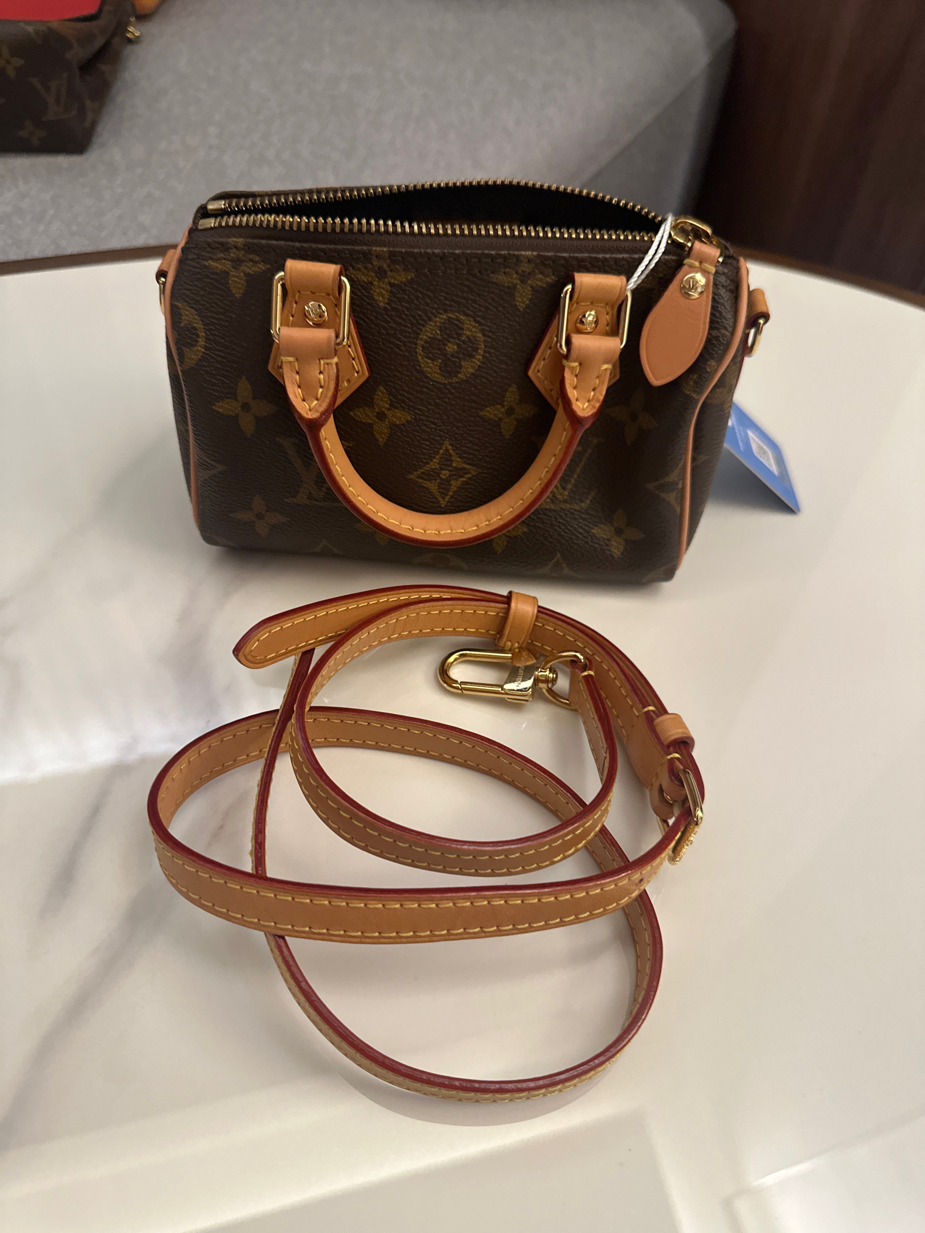 【#090】Pre-owned Louis Vuitton Nano Speedy Monogram Canvas BagHZ2509290&&