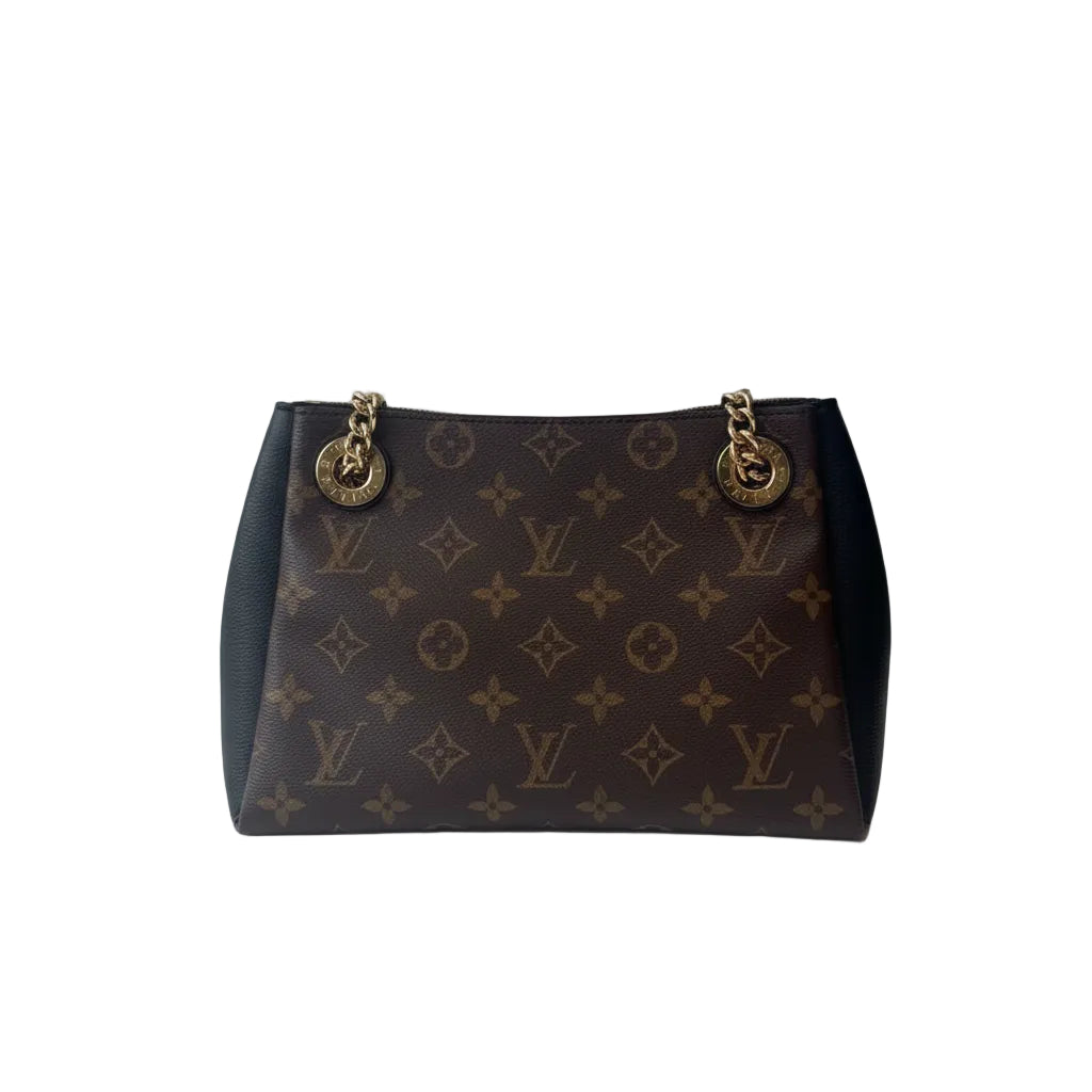 【#082】Pre-owned Louis Vuitton Surene BB Monogram Canvas Black Leather Chain BagHZ2510180&&