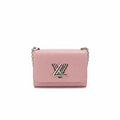 【#067】Pre-owned Louis Vuitton Twist MM Rose Ballerine Epi Leather Chain Crossbody Bag