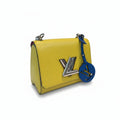 【#054】Pre-owned Louis Vuitton Twist Mini Yellow Epi Leather Crossbody Bag with Blue AccentsHZ2602090&&