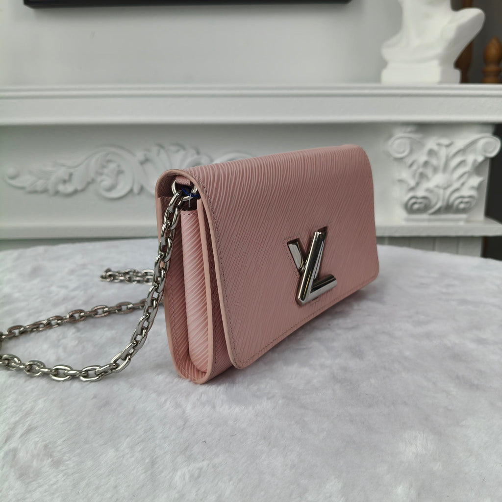 【#039】Pre-owned Louis Vuitton Twist Wallet On Chain Pink Epi Leather Crossbody BagHZ2603060&&