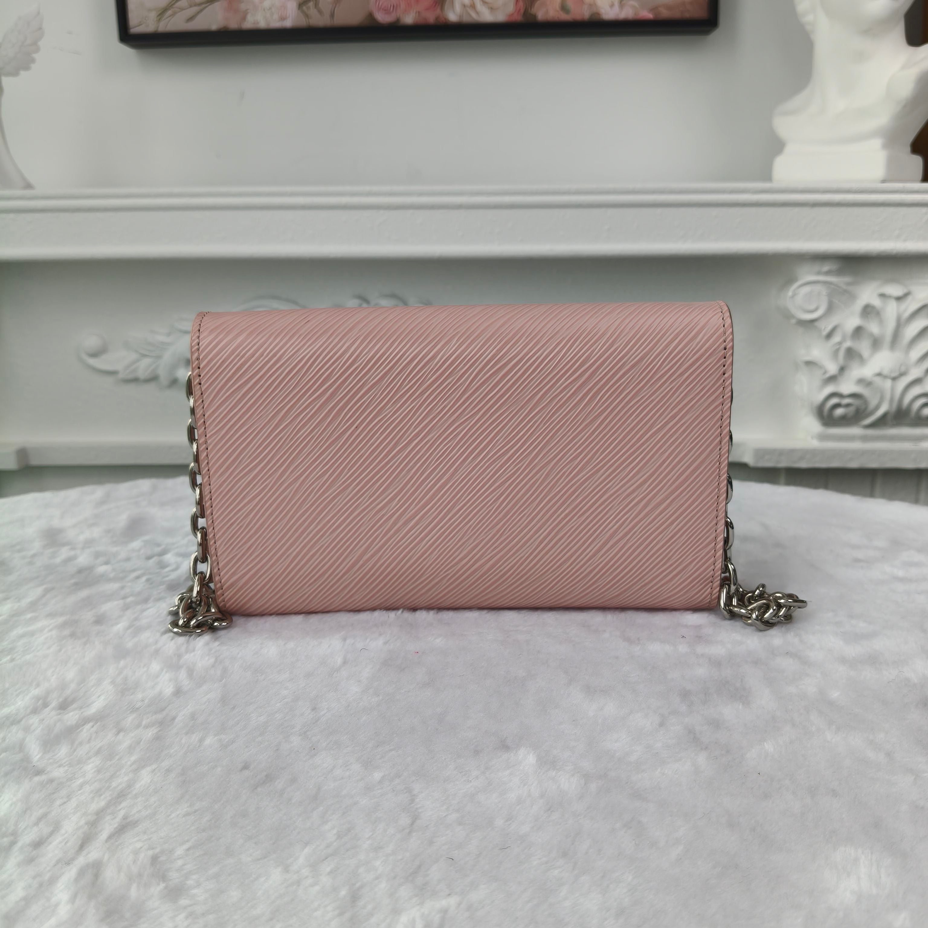 【#039】Pre-owned Louis Vuitton Twist Wallet On Chain Pink Epi Leather Crossbody BagHZ2603060&&