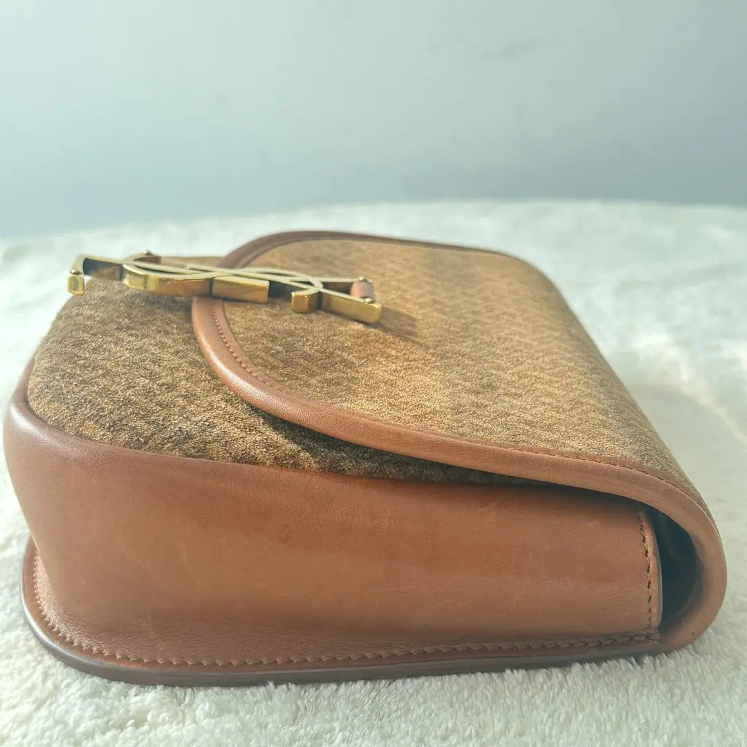 【#120】Pre-owned YSL KAIA Small Yellow Calfskin Crossbody Bag HZ2512030&&