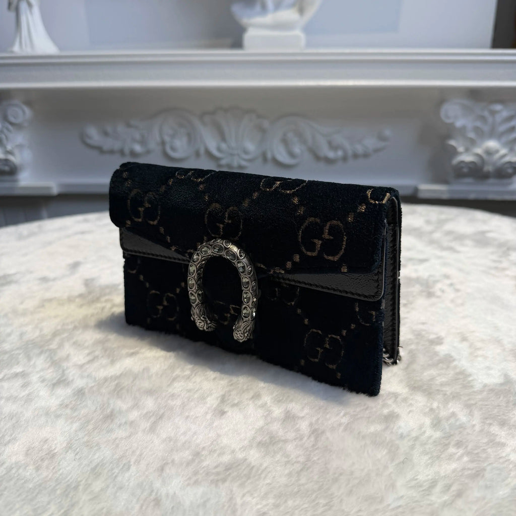【#177】Pre-owned Gucci Dionysus Small Deep Blue Velvet Cross body bag HZ2602280&&